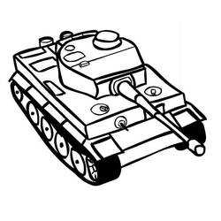 Disegno da colorare: Carro Armato (Trasporti) #192636 - Pagine da Colorare Stampabili Gratuite