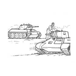 Disegno da colorare: Carro Armato (Trasporti) #192642 - Pagine da Colorare Stampabili Gratuite