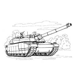 Disegno da colorare: Carro Armato (Trasporti) #192644 - Pagine da Colorare Stampabili Gratuite
