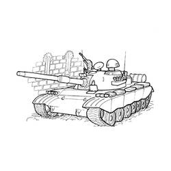 Disegno da colorare: Carro Armato (Trasporti) #192647 - Pagine da Colorare Stampabili Gratuite