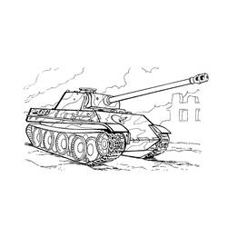 Disegno da colorare: Carro Armato (Trasporti) #192649 - Pagine da Colorare Stampabili Gratuite