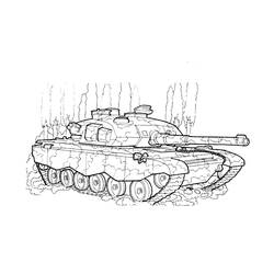 Disegno da colorare: Carro Armato (Trasporti) #192650 - Pagine da Colorare Stampabili Gratuite