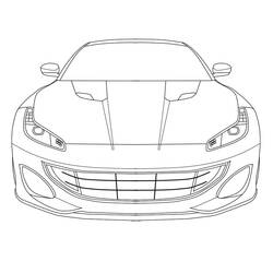 Disegni da colorare: Ferrari - Pagine da Colorare Stampabili Gratuite