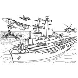 Disegni da colorare: Nave da Guerra - Pagine da Colorare Stampabili Gratuite