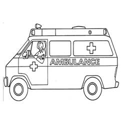 Disegne da colorare: Ambulanza - Pagine da Colorare Stampabili Gratuite