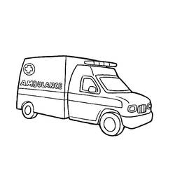 Disegno da colorare: Ambulanza (Trasporto) #136755 - Pagine da Colorare Stampabili Gratuite