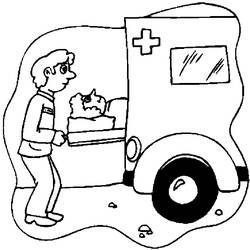 Disegno da colorare: Ambulanza (Trasporto) #136757 - Pagine da Colorare Stampabili Gratuite