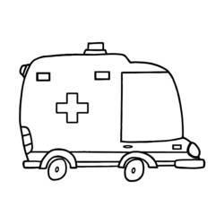 Disegno da colorare: Ambulanza (Trasporto) #136770 - Pagine da Colorare Stampabili Gratuite