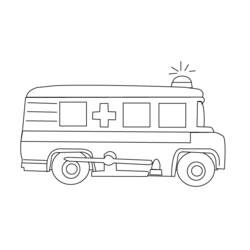 Disegno da colorare: Ambulanza (Trasporto) #136771 - Pagine da Colorare Stampabili Gratuite