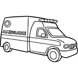 Disegno da colorare: Ambulanza (Trasporto) #136775 - Pagine da Colorare Stampabili Gratuite