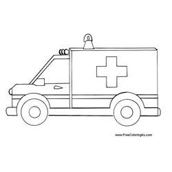 Disegno da colorare: Ambulanza (Trasporto) #136874 - Pagine da Colorare Stampabili Gratuite