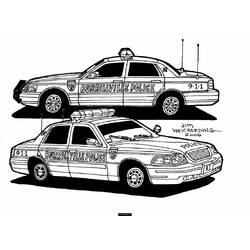 Disegno da colorare: Auto della polizia (Trasporto) #142951 - Pagine da Colorare Stampabili Gratuite