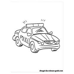 Disegno da colorare: Auto della polizia (Trasporto) #142976 - Pagine da Colorare Stampabili Gratuite