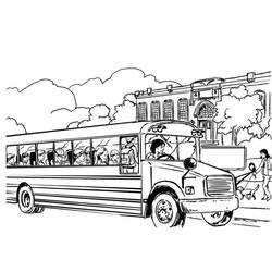 Disegno da colorare: Autobus / Pullman (Trasporto) #135294 - Pagine da Colorare Stampabili Gratuite