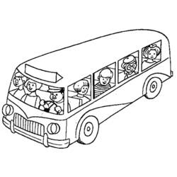 Disegno da colorare: Autobus / Pullman (Trasporto) #135305 - Pagine da Colorare Stampabili Gratuite