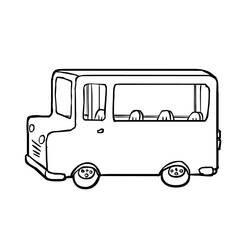 Disegno da colorare: Autobus / Pullman (Trasporto) #135329 - Pagine da Colorare Stampabili Gratuite
