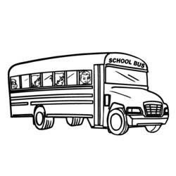 Disegno da colorare: Autobus / Pullman (Trasporto) #135339 - Pagine da Colorare Stampabili Gratuite