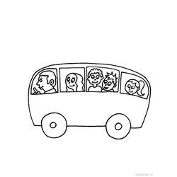 Disegno da colorare: Autobus / Pullman (Trasporto) #135369 - Pagine da Colorare Stampabili Gratuite
