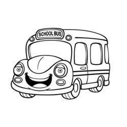 Disegno da colorare: Autobus / Pullman (Trasporto) #135370 - Pagine da Colorare Stampabili Gratuite