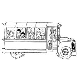 Disegno da colorare: Autobus / Pullman (Trasporto) #135385 - Pagine da Colorare Stampabili Gratuite