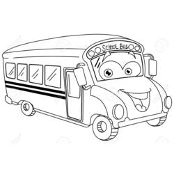 Disegno da colorare: Autobus / Pullman (Trasporto) #135499 - Pagine da Colorare Stampabili Gratuite