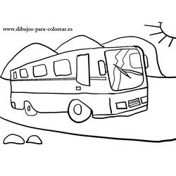 Disegno da colorare: Autobus / Pullman (Trasporto) #135500 - Pagine da Colorare Stampabili Gratuite