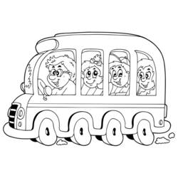 Disegno da colorare: Autobus / Pullman (Trasporto) #135521 - Pagine da Colorare Stampabili Gratuite