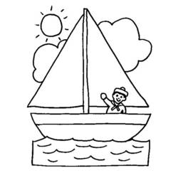 Disegno da colorare: Barca / Nave (Trasporto) #137441 - Pagine da Colorare Stampabili Gratuite