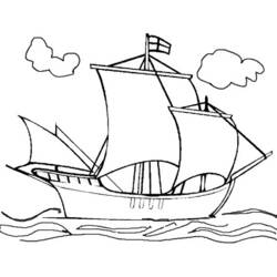 Disegno da colorare: Barca / Nave (Trasporto) #137453 - Pagine da Colorare Stampabili Gratuite