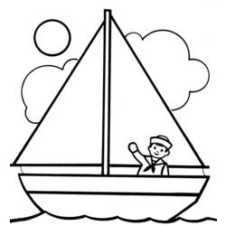 Disegno da colorare: Barca / Nave (Trasporto) #137454 - Pagine da Colorare Stampabili Gratuite