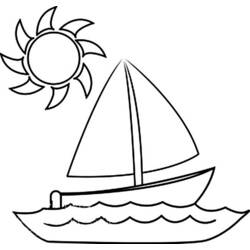 Disegno da colorare: Barca / Nave (Trasporto) #137456 - Pagine da Colorare Stampabili Gratuite