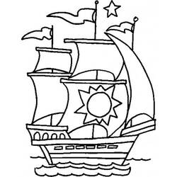 Disegno da colorare: Barca / Nave (Trasporto) #137460 - Pagine da Colorare Stampabili Gratuite