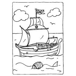 Disegno da colorare: Barca / Nave (Trasporto) #137461 - Pagine da Colorare Stampabili Gratuite