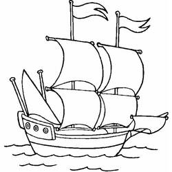 Disegno da colorare: Barca / Nave (Trasporto) #137468 - Pagine da Colorare Stampabili Gratuite