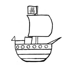 Disegno da colorare: Barca / Nave (Trasporto) #137475 - Pagine da Colorare Stampabili Gratuite