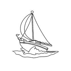 Disegno da colorare: Barca / Nave (Trasporto) #137479 - Pagine da Colorare Stampabili Gratuite