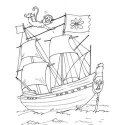 Disegno da colorare: Barca / Nave (Trasporto) #137480 - Pagine da Colorare Stampabili Gratuite