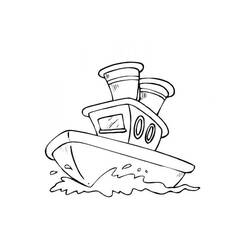 Disegno da colorare: Barca / Nave (Trasporto) #137489 - Pagine da Colorare Stampabili Gratuite