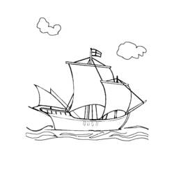 Disegno da colorare: Barca / Nave (Trasporto) #137496 - Pagine da Colorare Stampabili Gratuite
