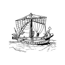 Disegno da colorare: Barca / Nave (Trasporto) #137497 - Pagine da Colorare Stampabili Gratuite