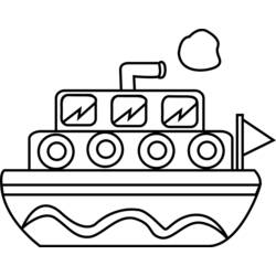 Disegno da colorare: Barca / Nave (Trasporto) #137508 - Pagine da Colorare Stampabili Gratuite