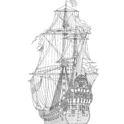 Disegno da colorare: Barca / Nave (Trasporto) #137511 - Pagine da Colorare Stampabili Gratuite