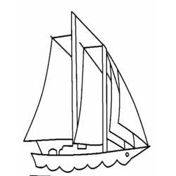Disegno da colorare: Barca / Nave (Trasporto) #137524 - Pagine da Colorare Stampabili Gratuite