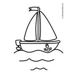 Disegno da colorare: Barca / Nave (Trasporto) #137525 - Pagine da Colorare Stampabili Gratuite