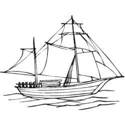 Disegno da colorare: Barca / Nave (Trasporto) #137528 - Pagine da Colorare Stampabili Gratuite