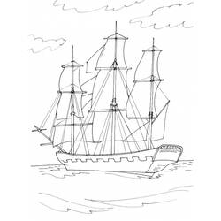 Disegno da colorare: Barca / Nave (Trasporto) #137534 - Pagine da Colorare Stampabili Gratuite