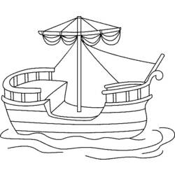 Disegno da colorare: Barca / Nave (Trasporto) #137541 - Pagine da Colorare Stampabili Gratuite