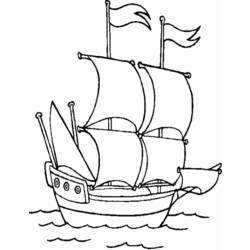 Disegno da colorare: Barca / Nave (Trasporto) #137554 - Pagine da Colorare Stampabili Gratuite