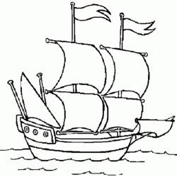 Disegno da colorare: Barca / Nave (Trasporto) #137558 - Pagine da Colorare Stampabili Gratuite