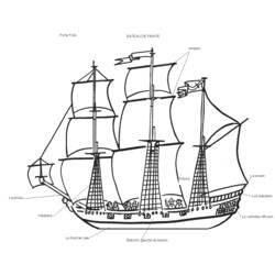 Disegno da colorare: Barca / Nave (Trasporto) #137573 - Pagine da Colorare Stampabili Gratuite